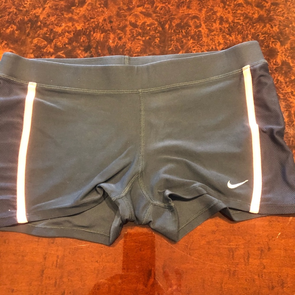 Nike shorts! Grey with yellow accent!